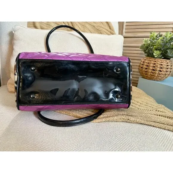 Lux de Ville Atomic Tote Poisonous Purple w/ Leopard - Picture 6 of 11